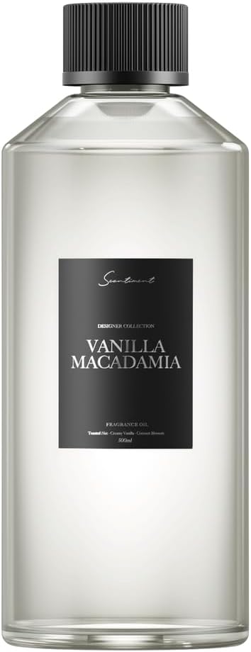 Scentiment Diffuser Oil - Vanilla Macadamia Fruit | Home Aromatherapy Fragrance Oil (500ml) Scentiment