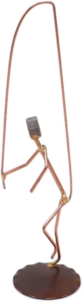 Hooked Pants Fisherman Collectible Handmade Metal Art Figurine, Desk Accessories, Trophy, Boss Gift, Home Office Décor, Collectible Figures - Bloomnest