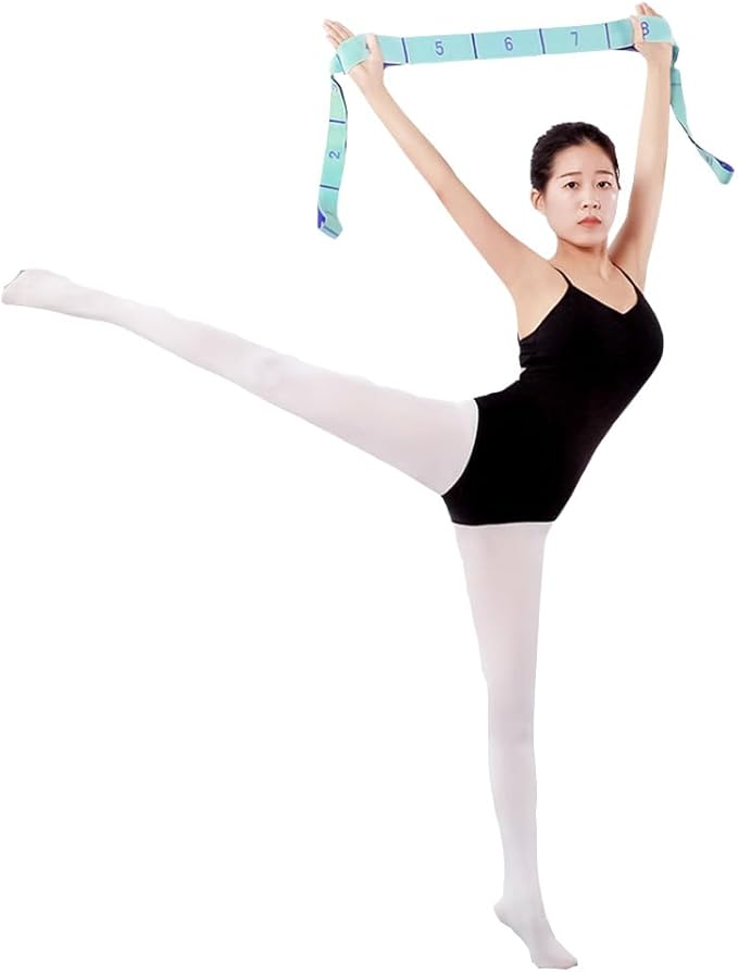 11 Loops Stretch band - Yoga, Pilates, Ballet, and Physical Therapy Stretching strap for Flexibility, Leg Stretching, and Exercise - Durable Stretching equipment for Dance and Fitness - Bloomnest