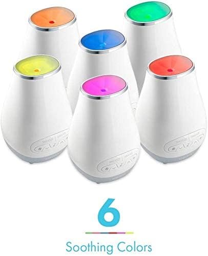 Slumber Scents Alarm Clock, Essential Oil Diffuser & White Noise Machine 6 Soothing Sounds, LED Lights, Auto-Off Timer, Bluetooth Bonus- 3 Essential Oils, Aromatherapy SoundSpa HoMedics - Bloomnest