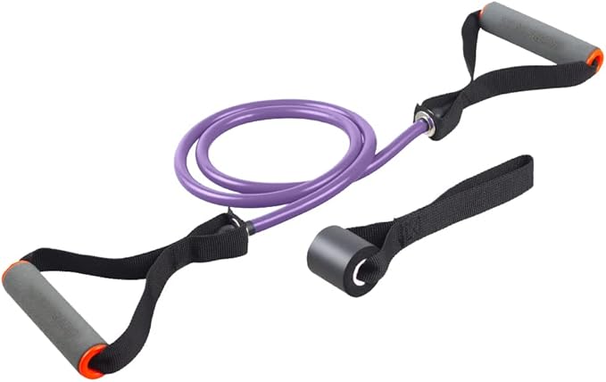 Single Resistance Bands, Workout Bands with Handles and The Exercise Bands with Door Anchor, Suitable for Resistance Training, Physical Therapy, Home Workouts, Boxing Training