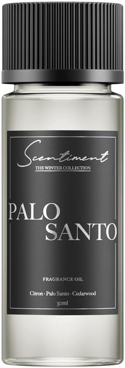 Scentiment Diffuser Oil - Palo Santo Winter Collection | Aromatherapy Home Fragrance | Luxurious Scent with Notes of Citron, Palo Santo, Cedarwood (50ml) Scentiment