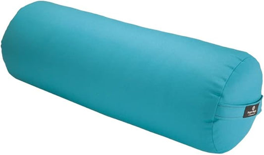 Hugger Mugger Round Yoga Bolster - Firm Round Shape, Higher Profile, Great Under Knees, Soft Support, Handmade in The USA - Bloomnest