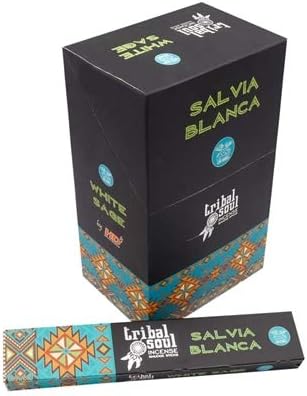 Tribal Soul Incense Smudge Stick Scents | Premium Quality Incense Stick (Box of 12) (White Sage) Bloomnest