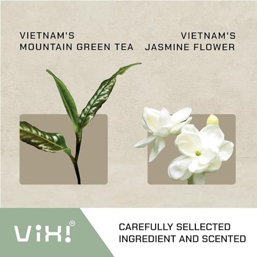 VIXI Jasmine Green Tea Loose Leaves, 16 Oz, Jazmine Flavored, Unsweetened, Caffeinated, 100% Natural from Ancient Leaf Tea Tree, Jasmin Scented Green Looseleaf for Hot and Cold Brew - Bloomnest