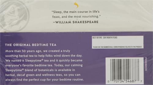 Celestial Seasonings Sleepytime Tea Plus Melatonin, Caffeine Free, Celestial Seasonings Herbal Tea, 18 Bag Box (Pack of 5) - Bloomnest