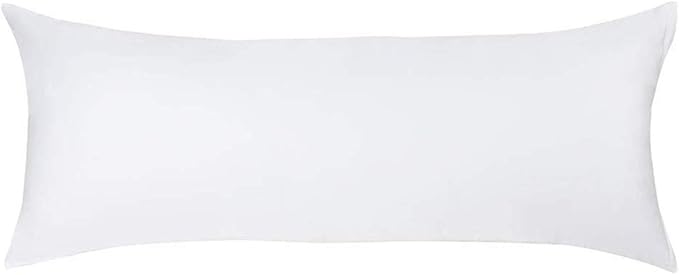 ZIMASILK 100% Pure Mulberry Silk Pillowcase for Hair and Skin,with Hidden Zipper,Both Side 19 Momme Silk, 1pc (Body 20"x54", White) - Bloomnest