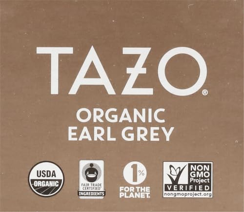 TAZO Organic Earl Grey Tea Bags,Black-tea with Caffeine,16 Tea Bags,(Pack of 2) - Bloomnest