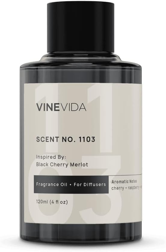 VINEVIDA [4 Fl Oz] Scent NO. 1103 Fragrance Oil for Cold Air Diffusers, Aromatic Notes of Cherry Raspberry Vanila, Essential Oils for Diffuser Oil Refill & Air Freshener Room Spray - Bloomnest