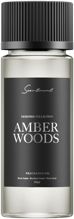 Scentiment Diffuser Oil - Amber Woods | Home Aromatherapy Fragrance Oil (50ml) - Bloomnest