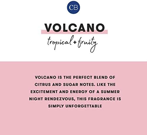 Capri Blue Volcano Scented Candles - Luxury Glass Jar Candles for Home Scented with Tropical Fruit & Sugared Citrus - Soy Wax Blend - Capri Blue Volcano - White Color (8 oz) - Bloomnest