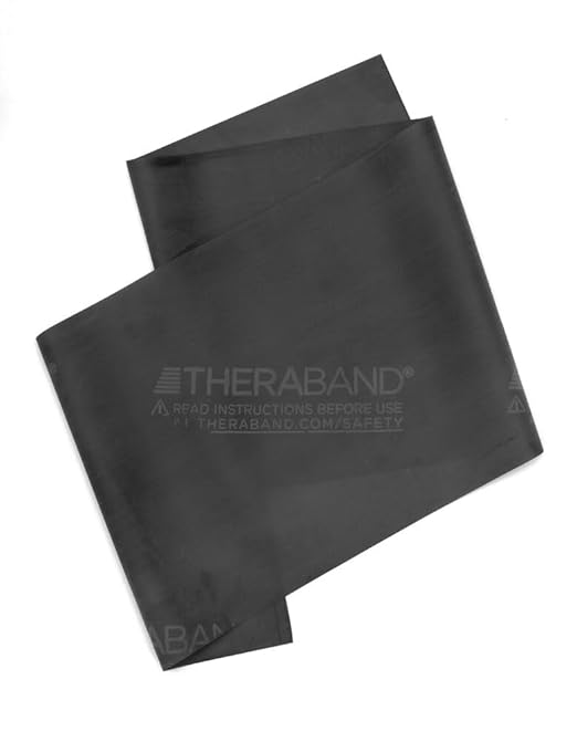 THERABAND Resistance Bands, 6 Yard Roll Professional Latex Elastic Band For Upper & Lower Body, Core Exercise, Physical Therapy, Pilates, Home Workouts, Rehab, Black, Special Heavy, Level 6 - Bloomnest