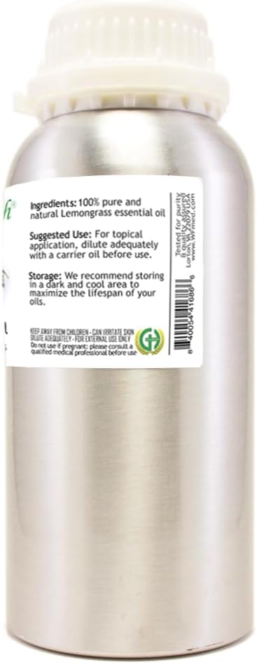 GreenHealth - Lemongrass Essential Oil - 16 fl oz - Aluminum Bottle - 100% Essential Oil - Bloomnest