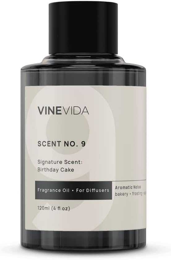 VINEVIDA [4 Fl Oz] Birthday Cake Fragrance Oil for Cold Air Diffusers, Essential Oils for Diffuser Oil Refill & Air Freshener Room Spray - Bloomnest