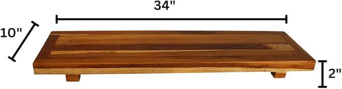 EcoDecors, 34 inch, Bath Tray for Tub, Bath Tub Tray Wood, Bathtub Table, Caddy for Bathtub in Natural Teak - Bloomnest