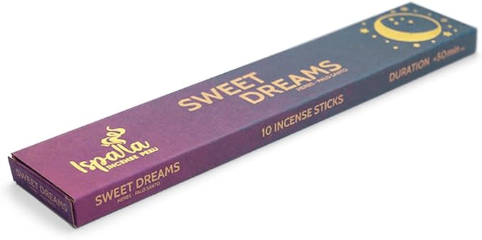 ISPALLA® Sweet Dreams Incense Sticks, Pack of 10, with Palo Santo, Creates a Relaxing Atmosphere, Handmade in Peru, 100% Natural & Vegan Bloomnest
