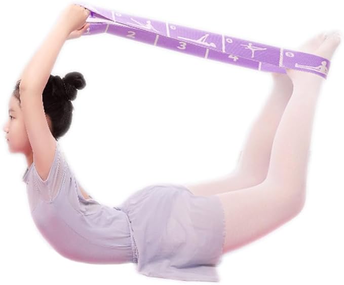2-Pack Adjustable Kids Dance Stretch Bands - 8-Loop Elastic Bands for Ballet, Latin, Yoga, Gymnastics & Stretching - Flexible, Multi-Section Design for Dance Training & Flexibility - Bloomnest