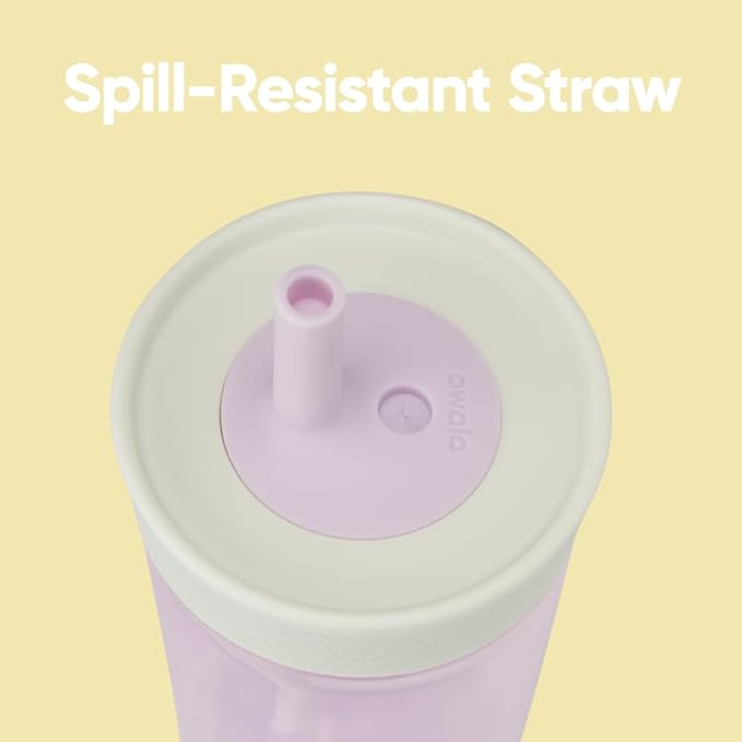 Owala Kids Insulation BPA-Free Plastic Tumbler with Spill Resistant Flexible Straw, Easy to Clean, Kids Water Bottle, Great for Travel, Dishwasher Safe, 15 Oz, Mint and Pink, (Unicorn) - Bloomnest