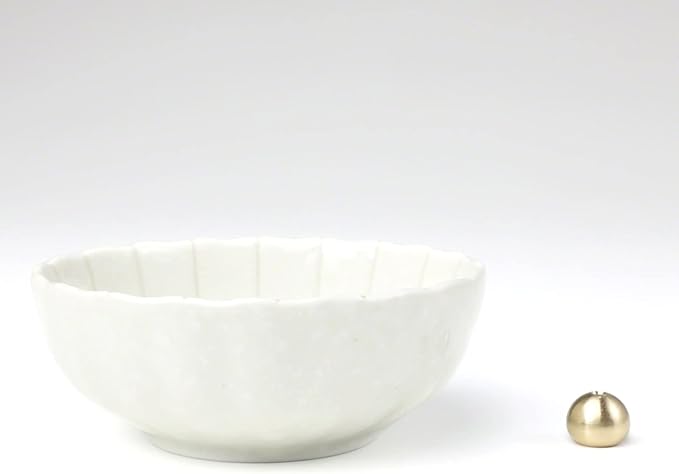 Asayu Japan White Lotus Incense Holder for Sticks 4.1 inch (105mm), Traditional Made in Japan Ceramic Ash Catcher and Brass Incense Burner Set, Japanese Incense Bowl - Bloomnest