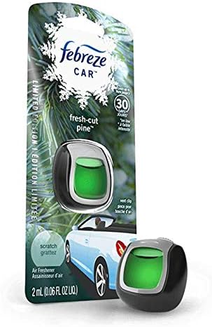 Febreze Car Vent Clip Air Freshener - Fresh-Cut Pine - Holiday Collection 2017 - Net Wt. 0.06 FL OZ (2 mL) Per Vent Clip - Pack of 2 Vent Clips - Bloomnest