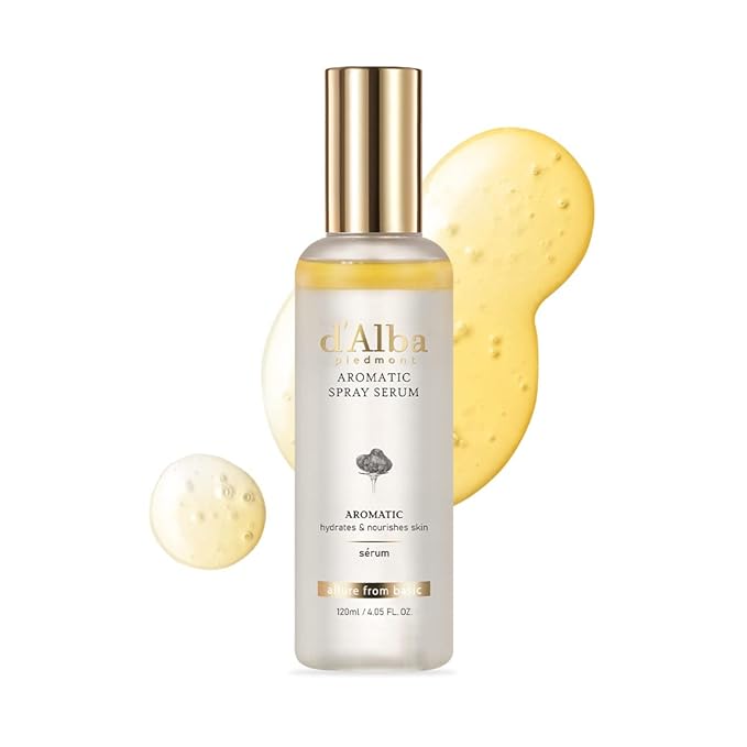 d'alba Piedmont Italian White Truffle First Aromatic Spray Serum, Fragrant VEGAN Glowy Antioxidant Face Mist, Deep Hydration Skin Firmness, Korean Skin Care (4.05 fl.oz) - Bloomnest