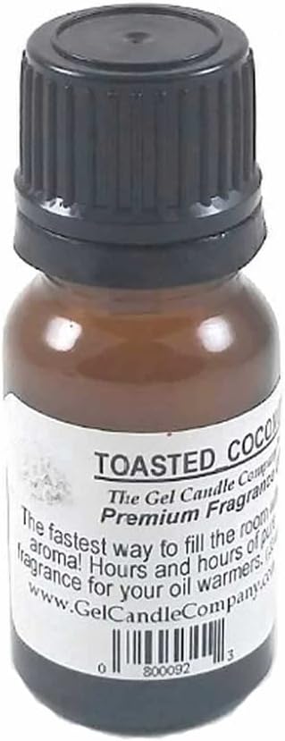 Toasted Coconut Fragrance Oil in Amber Glass with Built in Dropper Diffusers and Burners 10 ML/.33 OZ. Bloomnest