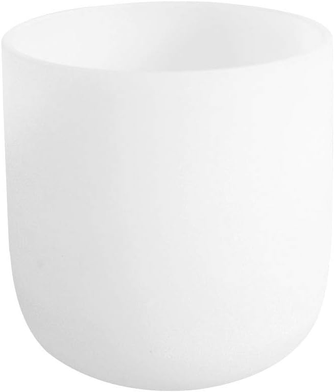 ENERGYSOUND 432Hz Perfect Pitch C Note Root Chakra Frosted Quartz Crystal Singing Bowl 7 inch mallet & o-ring included