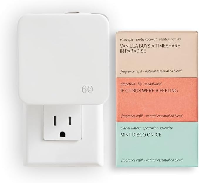 Below 60 - Plug in Diffuser Complete Fragrance Kits - Founded by Hilary Duff (3-Scent Starter Kit)