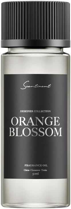 Scentiment Diffuser Oil - Orange Blossom Designer Collection | Aromatherapy Home Fragrance | Luxurious Scent with Notes of Citrus, Cinnamon, Tonka (50ml) Scentiment