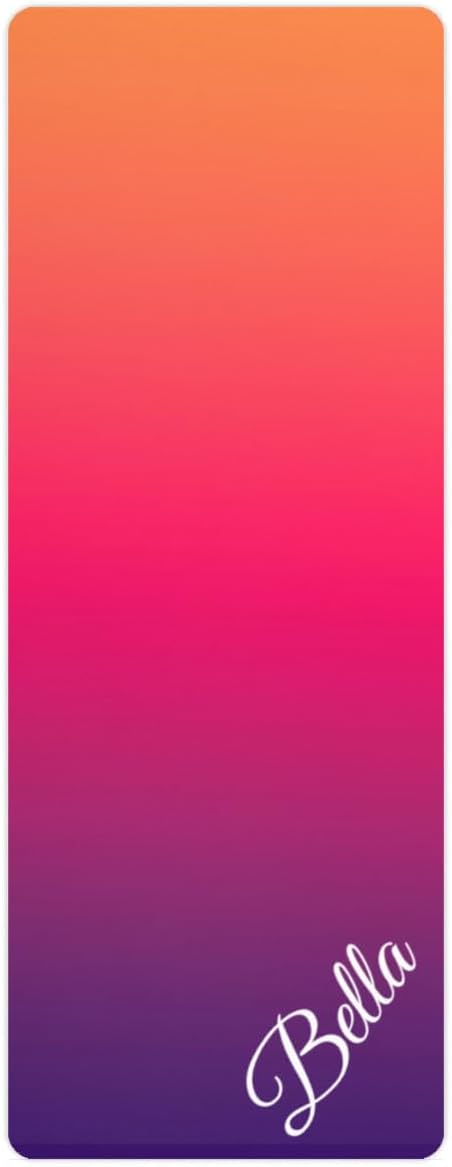 Custom Name Yoga Mat,Personalized Travel Yoga Exercise Mat,Non Slip,Perfect for Kids & Adults,Gradient Color E Series - Bloomnest