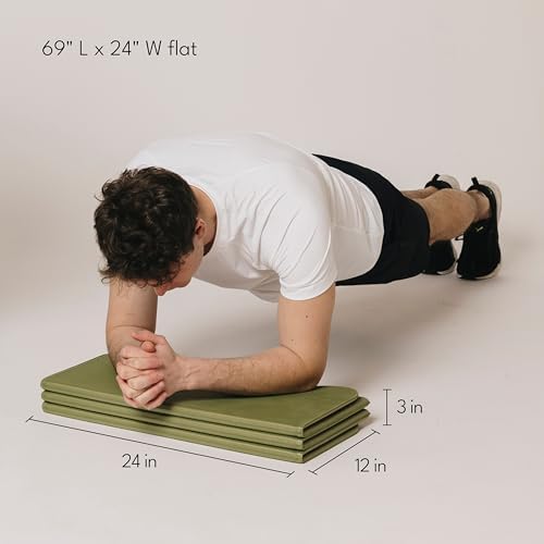 Stakt The Original Foldable Yoga Mat, Premium Fitness & Multi-Purpose Workout Mat with Non-Slip Surface, Portable & Lightweight for Studio or Home Use, As Seen on Shark Tank - Bloomnest