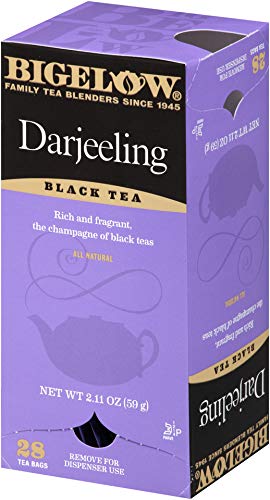 Bigelow Darjeeling Blend Tea 28-Count Boxes (Pack of 6) Full Caffeine Premium Black Tea Bold and Antioxidant-Rich Full Caffeine Black Tea in Foil-Wrapped Bags - Bloomnest