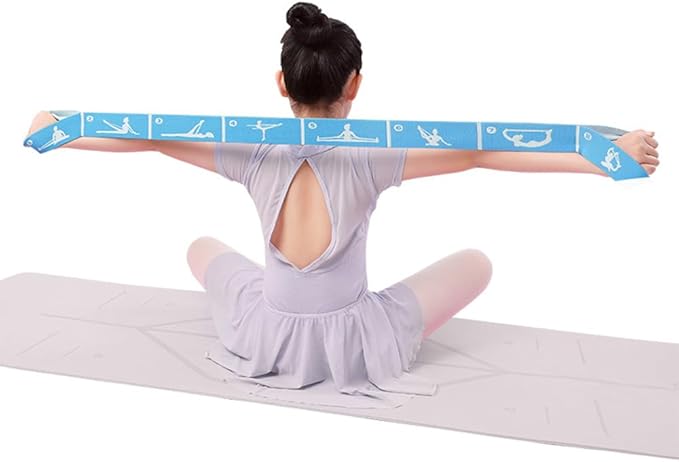 2-Pack Adjustable Kids Dance Stretch Bands - 8-Loop Elastic Bands for Ballet, Latin, Yoga, Gymnastics & Stretching - Flexible, Multi-Section Design for Dance Training & Flexibility - Bloomnest