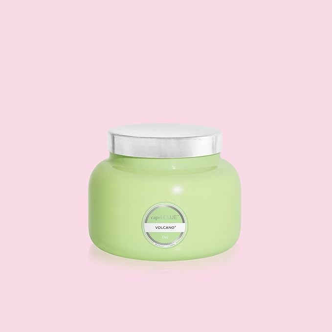 Capri Blue Volcano Scented Candles - Luxury Candles for Home Scented with Tropical Fruit & Sugared Citrus - Long Lasting Soy Wax Blend - Signature Glass Jar (Iced Matcha Green, 19 oz) - Bloomnest