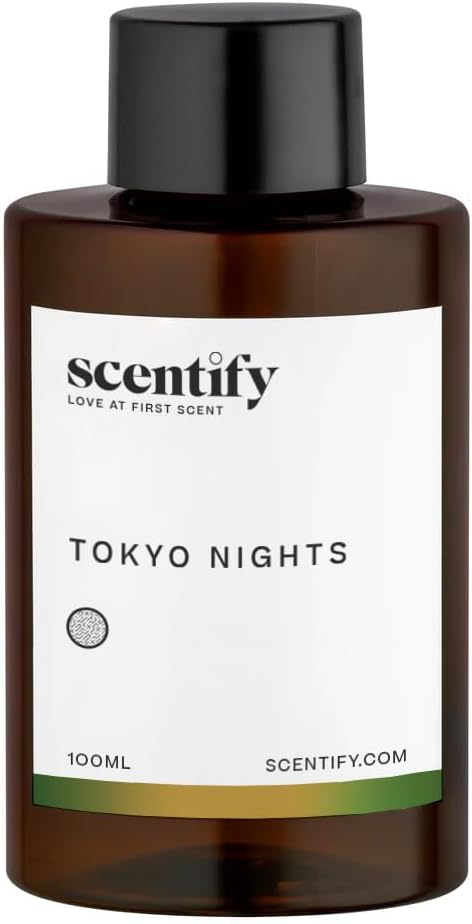 Scentify Tokyo Nights Aroma Oil Refill Scent for Oil Diffusers Luxurious Relaxing Aromatherapy Fragrance 100ml, 3.38oz Scentify