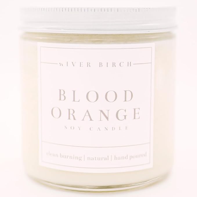 River Birch Candles Blood Orange Scented Candle | Premium, All-Natural, Non-Toxic, Soy Candles | 16oz 90 Hr Burn Time | Cozy Relaxing Gifts for Home - Bloomnest