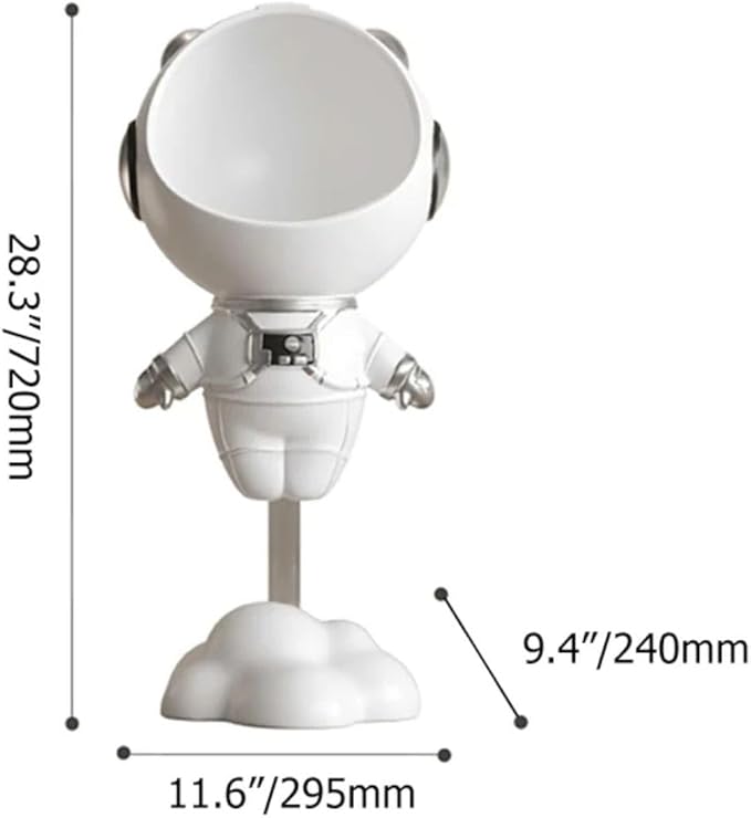 Modern Astronaut Statues White Spaceman Sculpture Floor Figurine Ornament End Side Table with Storage for Home Decoration - Bloomnest
