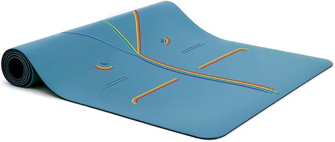 Liforme Travel Yoga mat – Patented Alignment System, Warrior-Like Grip, Non-Slip, Eco-Friendly, Ultra-Lightweight and Sweat Resistant, Made with Natural Rubber