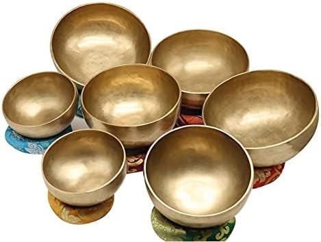 Chakra Healing Tibetan Singing Bowl-Hand Hammered Set of Seven Bowls - Bloomnest