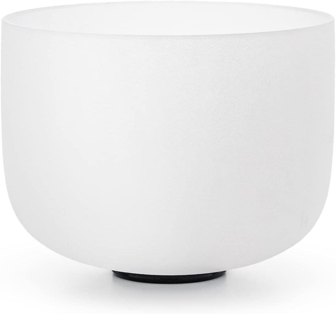 Hye-eun 10 Inch 432 Hz F Note Crystal Singing Bowl with Carrier Case for Yoga Healing Sound Meditation Energy Vibration