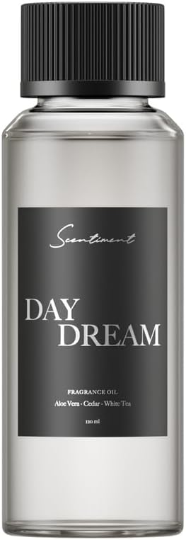 Scentiment Day Dream Fragrance Oil – Aloe Vera, Cedar, White Tea Scent for Diffusers, Aromatherapy Oil (120 mL) Scentiment