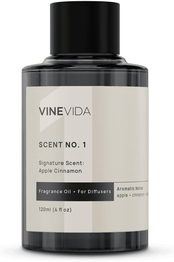 VINEVIDA [4 Fl Oz] Apple Cinnamon Fragrance Oil for Cold Air Diffusers, Fall Essential Oils for Diffuser Oil Refill & Air Freshener Room Spray - Bloomnest