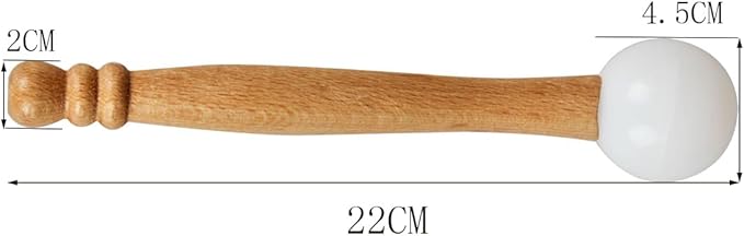 Tyenaza Crystal Bowl Mallet, Silicone Wood Singing Sound Striker Musical Instrument Yoga Accessories for Playing Crystal Singing Bowl Sound Meditation - Bloomnest