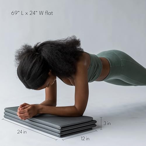Stakt The Original Foldable Yoga Mat, Premium Fitness & Multi-Purpose Workout Mat with Non-Slip Surface, Portable & Lightweight for Studio or Home Use, As Seen on Shark Tank - Bloomnest