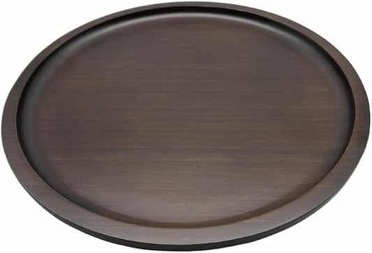 Wood Vanity Tray, Bathroom Counter Solid Walnut Organizer, Toilet Tank Top Wooden Serving Plate for Dinner Tea Coffee (Natural Walnut Color, 9.8 x 9.8 inch) - Bloomnest