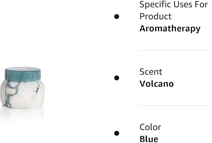 Capri Blue Modern Marble Jar Candles - Luxury Scented Candles for Home - Long Lasting Soy Wax Blend - Scented Home Decor Gifts - Volcano (8 oz) - Bloomnest