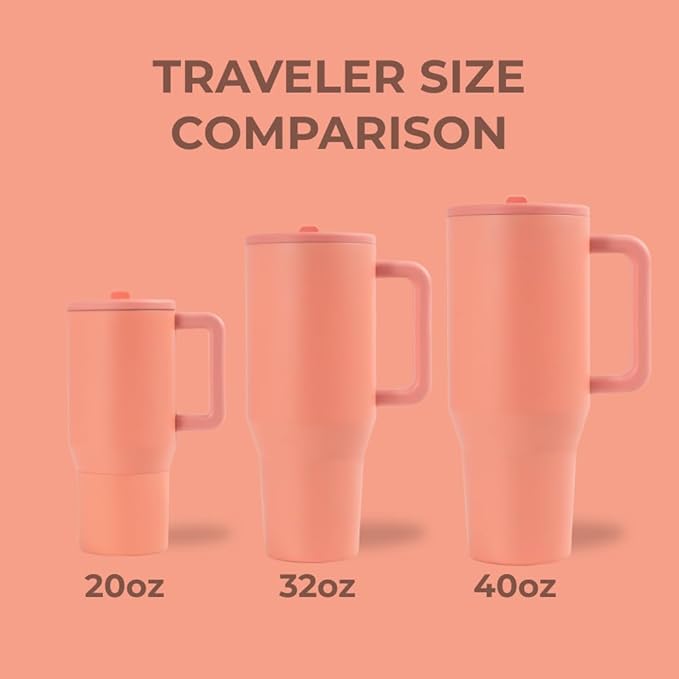 HydroJug Kids - 20 oz Insulated Kids Water Bottle with Flip Straw & Handle | Leak-Proof & Durable | Perfect for School, Sports, Lunch, Travel & Camp, Summer Peach - Bloomnest