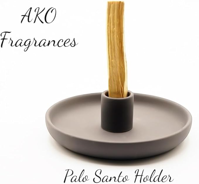 4 in 1 Incense Burner Holder - Multi-Purpose Ceramic Incense Stick Holder, Palo Santo Holder for Clean Burning, Sage Meditation Burner Set, Candle Holder for Aromatherapy (Matte Charcoal Black) - Bloomnest