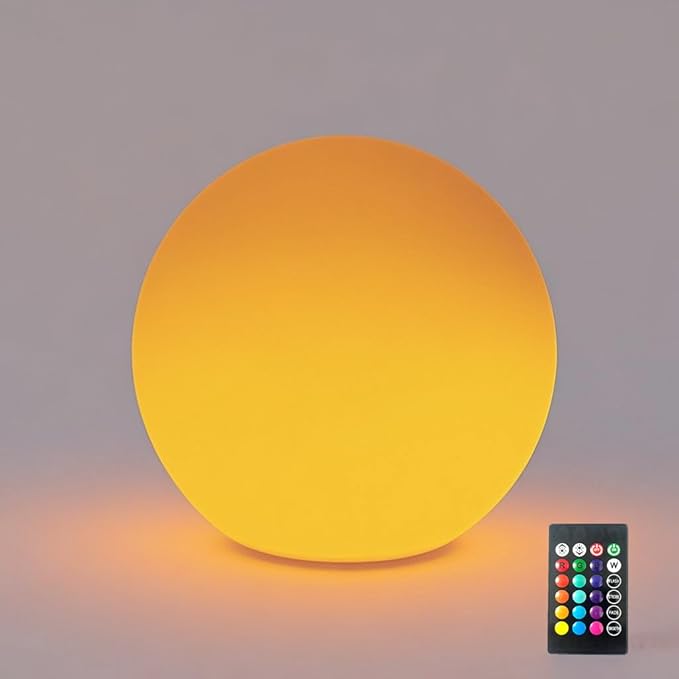16 Inch Ultra-Fun LED Ball Light, Rechargeable Globe Floor Lamp w/Remote, 16 RGB Color Changing LED Glowing Orb Light, Waterproof Outdoor Ambiance Lighting, Pool Party Garden Patio Decor - Bloomnest