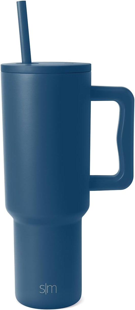 Simple Modern 40 oz Trek Tumbler with Handle and Straw Lid | Cup Holder Friendly Insulated Stainless Steel Travel Mug | Slumberland SimpleModern